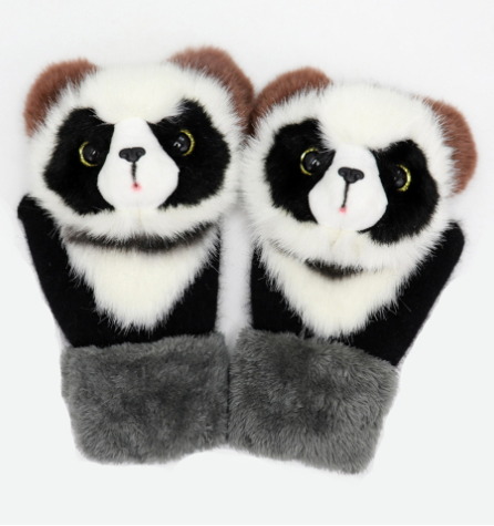 Cartoon Animal Autumn And Winter Warm Mittens