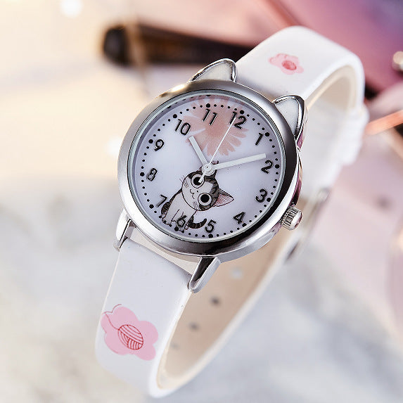 Cartoon little cute cat watch