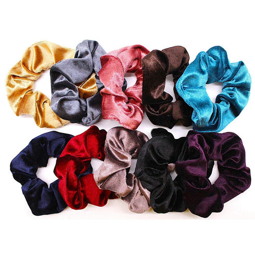 10 Pcs Velvet Elastic Hair Bands Scrunchy for Women Or Girls Hair Accessories