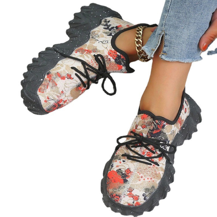 Women's Fashion Trend Printed Casual Sneakers