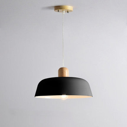 Nordic Wood Pendant Lighting Fixture Luminaire Round Kitchen Dining Room Hanging Lamp Suspension Light Home Decor Black Bedside