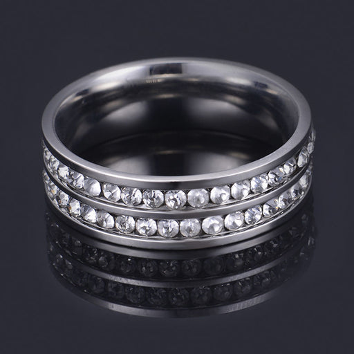 Pure Fine 316L Stainless Steel With Groove Men Ring Black