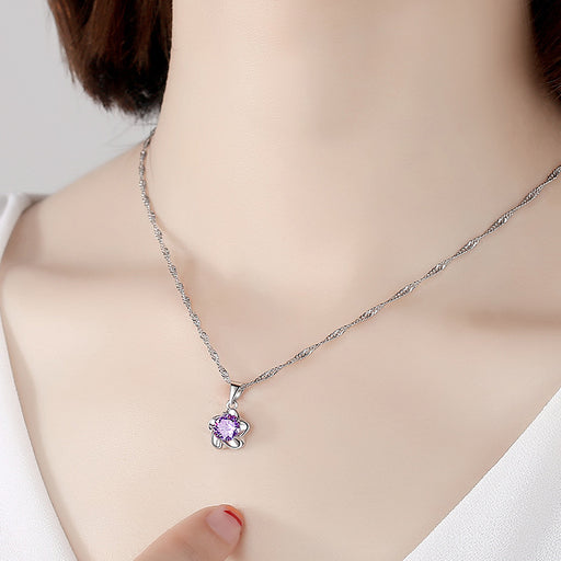 Ingot Plum Pendant Women's Plum Blossom Clavicle Chain All-matching Graceful Classic Ornament Live Broadcast