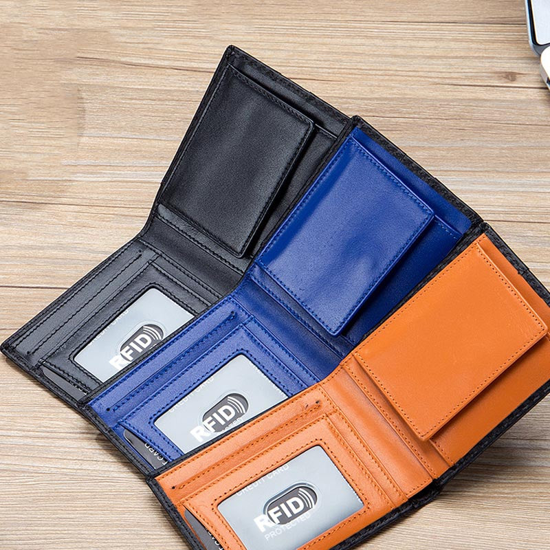 Fashion Ultra-thin Short Men's Leather Wallet