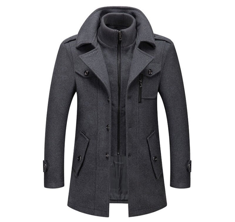 Cold-resistant plus cotton woolen men's jacket