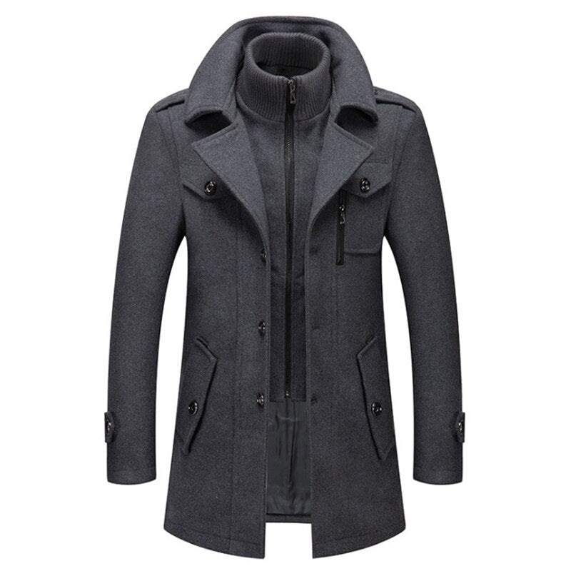 Cold-resistant plus cotton woolen men's jacket