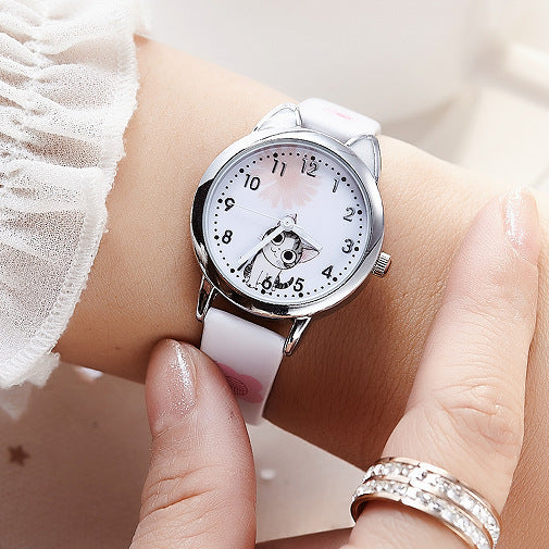 Cartoon little cute cat watch