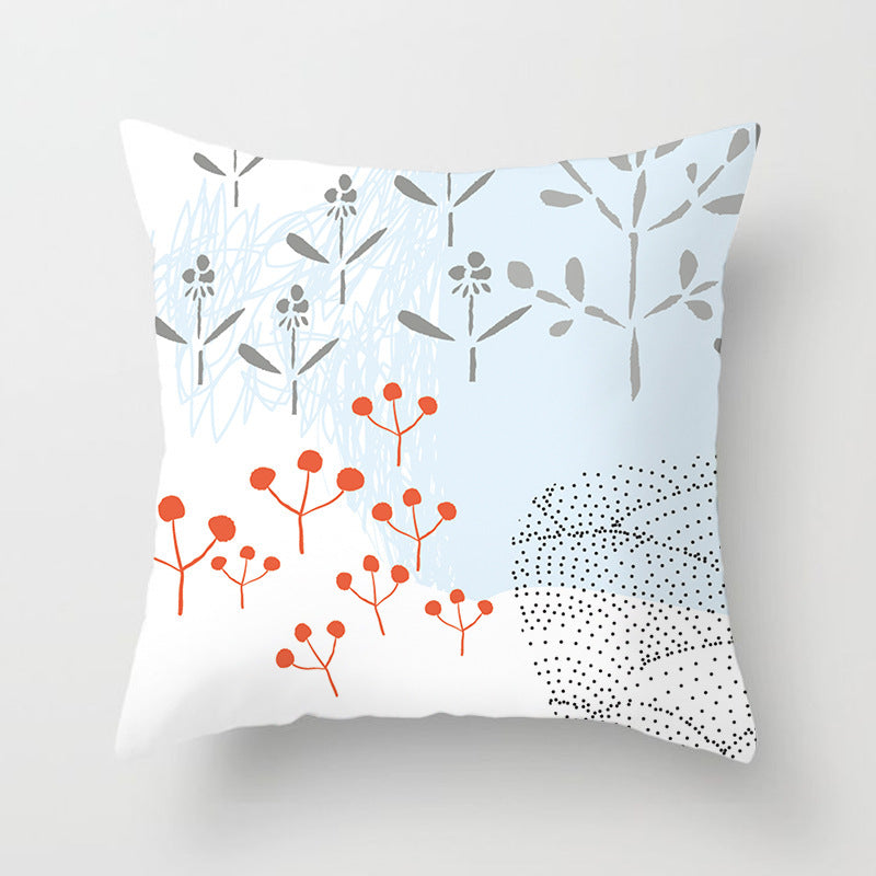 Decorative Pillowcase Creative Geometric Polyester Peachskin Pillow Case