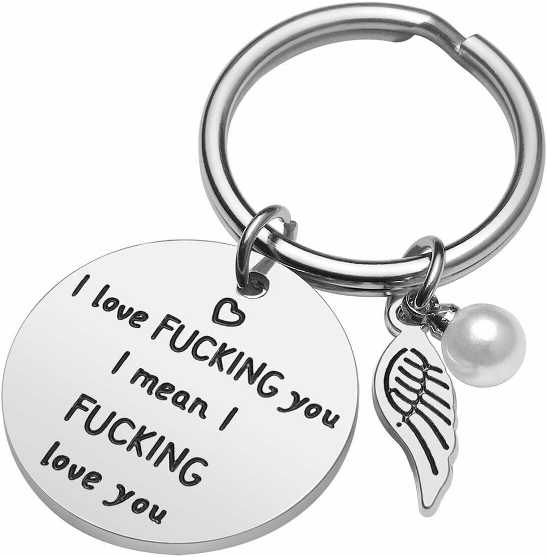 FUNNY Couples Keychain I Love You Keychain GAG GIFT For Girlfriend Wife Women