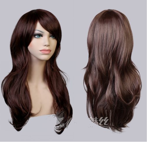 Long scroll anime cosplay color Europe and America wig