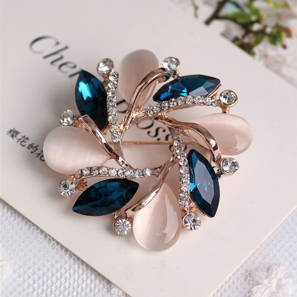 Bauhinia Brooch With Diamonds And Gemstones