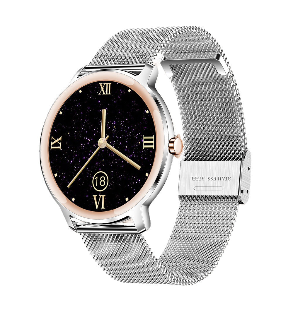 Popular R18 ladies smart watch full touch 1.09 inch screen ultra-thin body dial download bluetooth 5.0