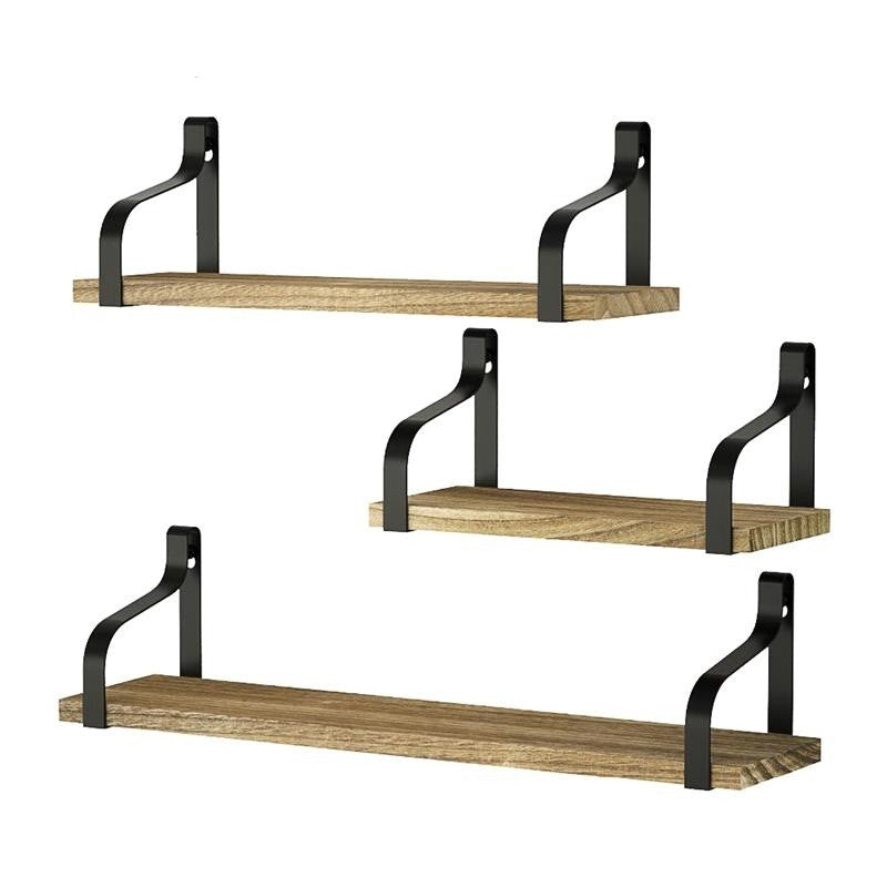 3pcs Floating Shelves Useful Wall Mounted Holder Wood Wall