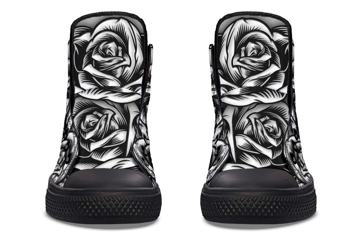 Printed Couple High-top Canvas Shoes