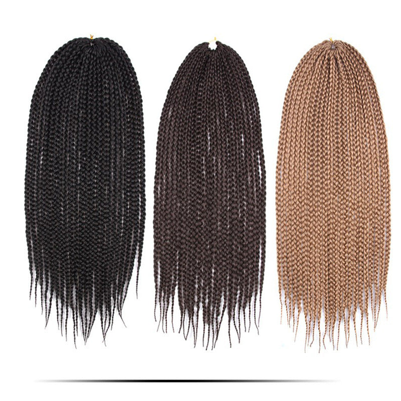 Synthetic Wig Dirty Braid 16-inch Lengthened Small Three-strand Braid