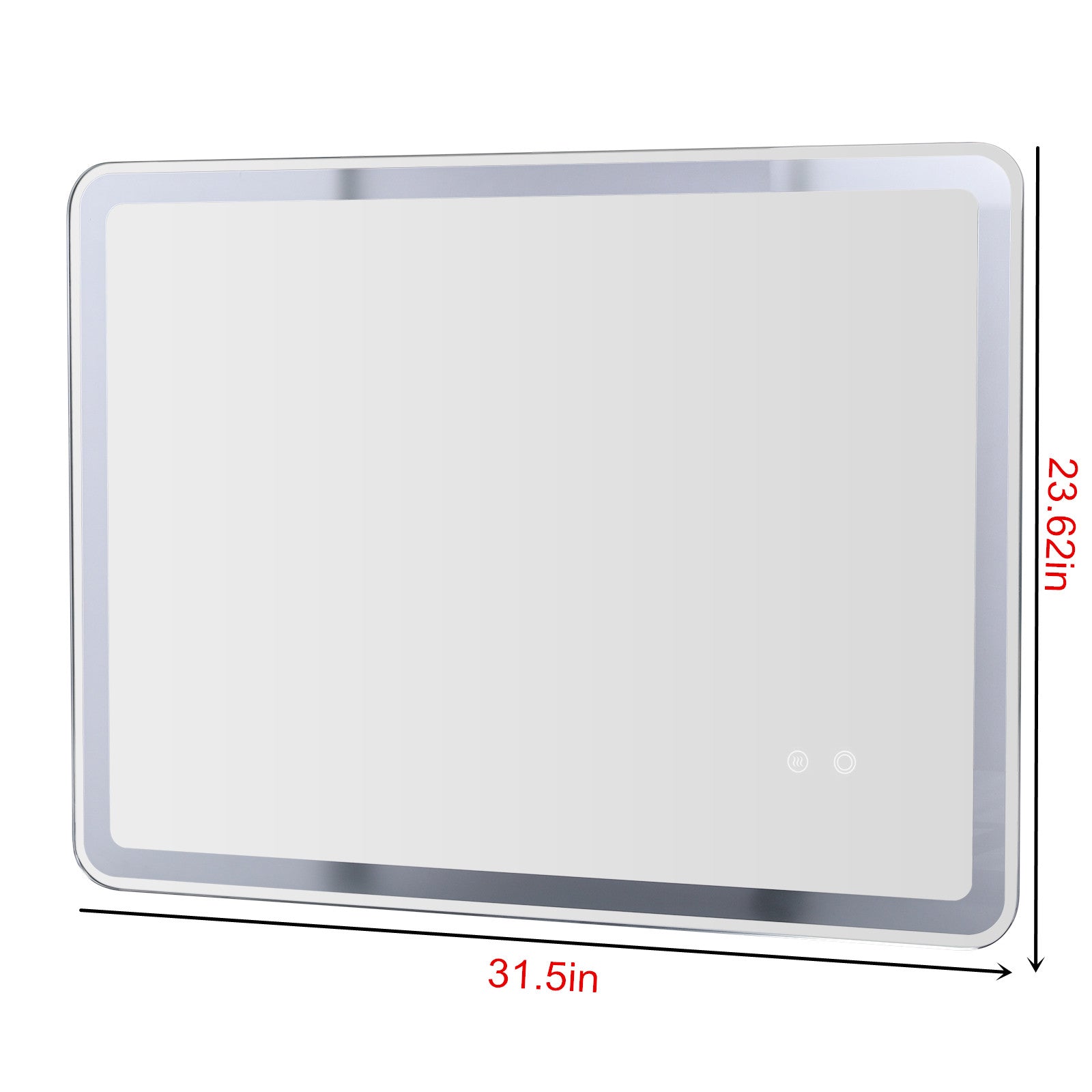 Bathroom LED Mirror Anti-Fog Dimmable Wall Mounted Vanity Mirror With Lights