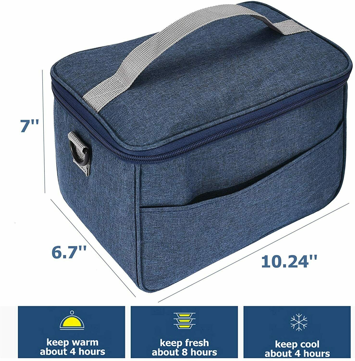 Lunch Bag Insulated Lunch Tote Bag Meal Prep Bento Box Cooler Bag for Men Women