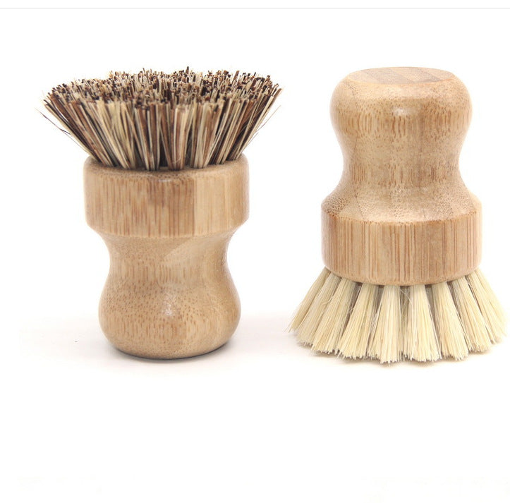 Kitchen Cleaning Brush Sisal Palm Nanzhu Short-Handled Round Dish Brush Dishwashing Pot Brushing Pot Washing Pot Special Brush