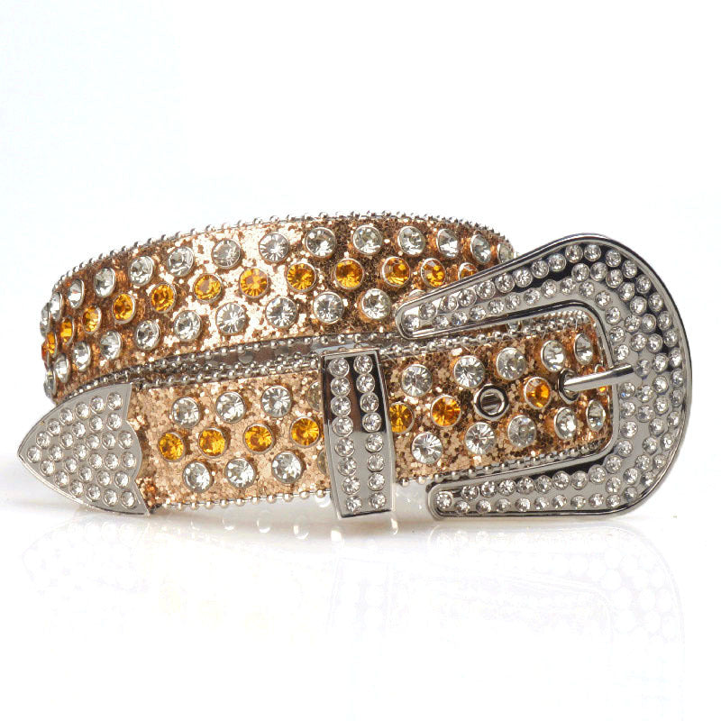 Women's Belt Pin Buckle Rhinestone Extension