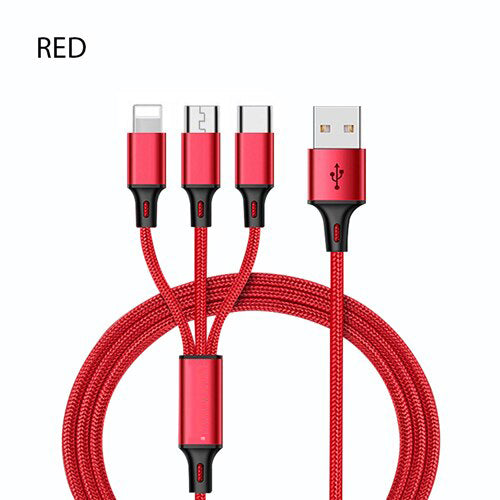 3 In 1 USB Cable For IPhone XS Max XR X 8 7 Charging Charger Micro USB Cable For Android USB TypeC Mobile Phone Cables