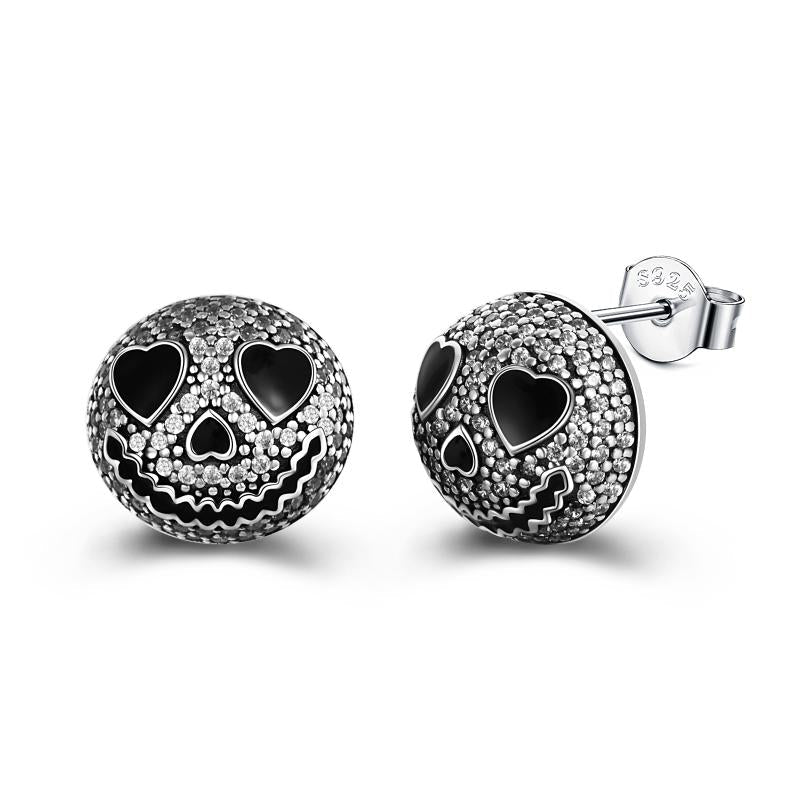 Jack Skellington Earrings Sterling Silver Nightmare Before Christmas Gifts Jack and Sally Skull Jewelry