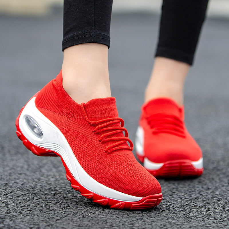 Sports shoes women flying knit socks shoes