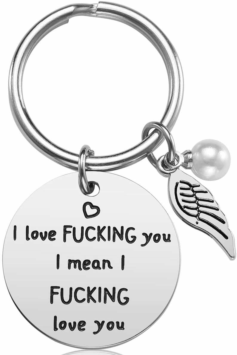 FUNNY Couples Keychain I Love You Keychain GAG GIFT For Girlfriend Wife Women