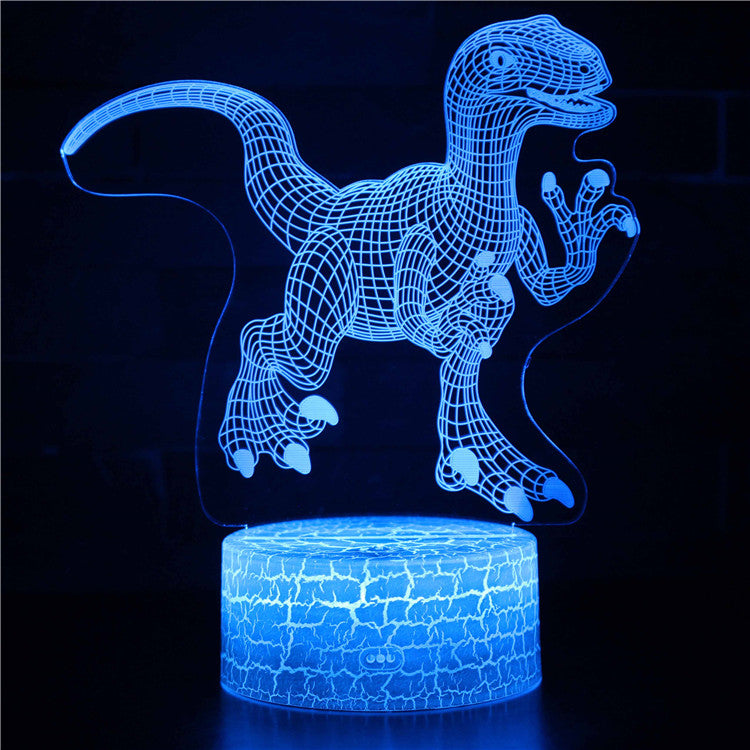 Dinosaur Series Touch Remote Control Creative 3D Desk Lamp Gift Led Seven Color Night Light