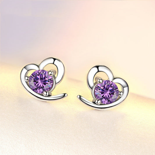 Zircon Heart Earrings