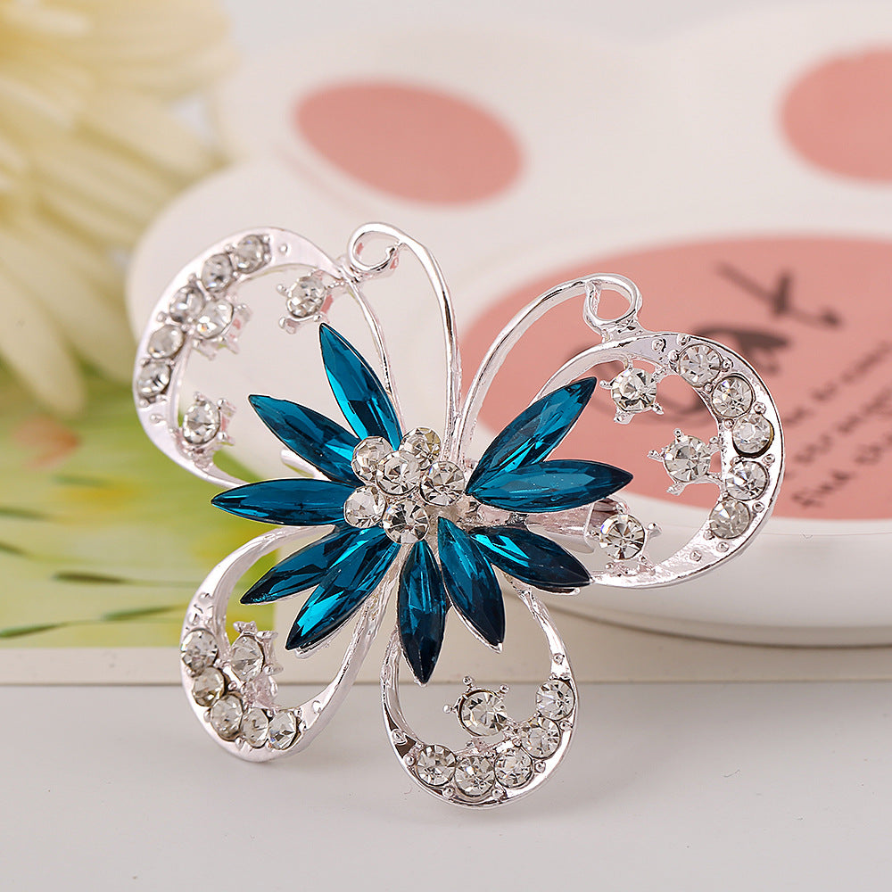 Personality Exaggerated Diamond-studded Butterfly Gem Brooch Brooch