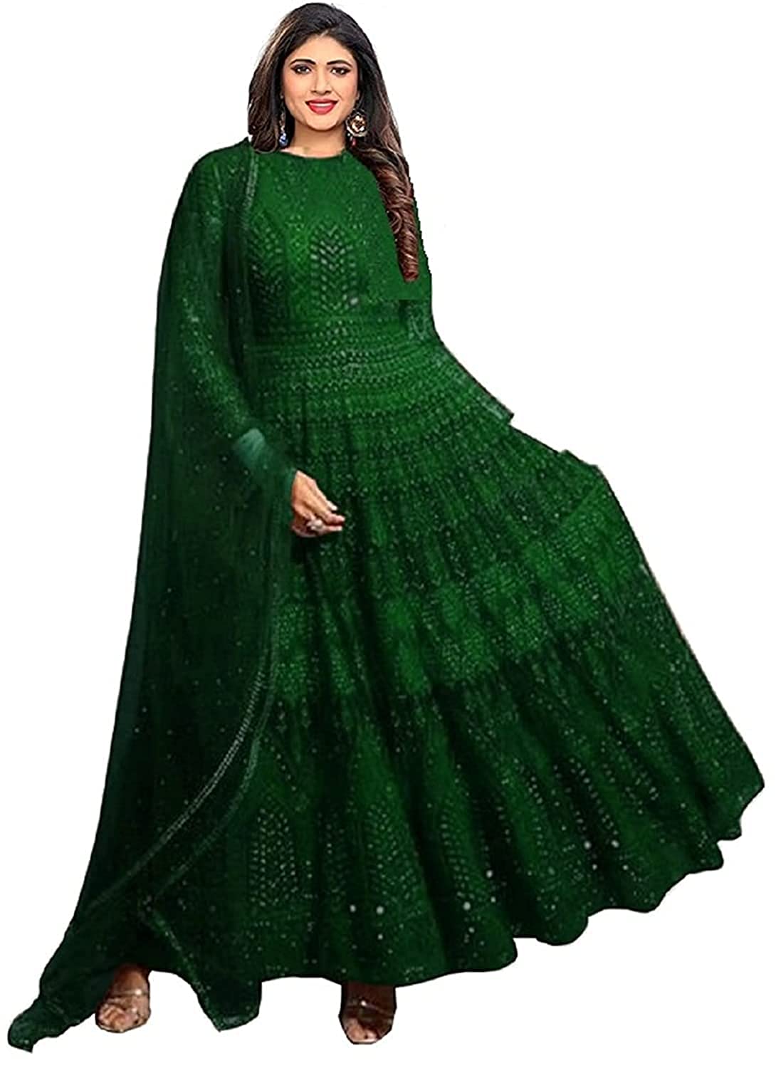 Women Georgette Semi Stitched Anarkali GowN