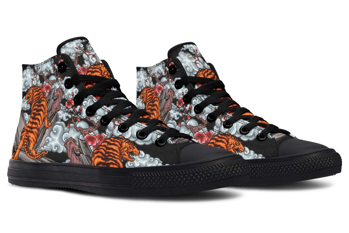 Printed Couple High-top Canvas Shoes