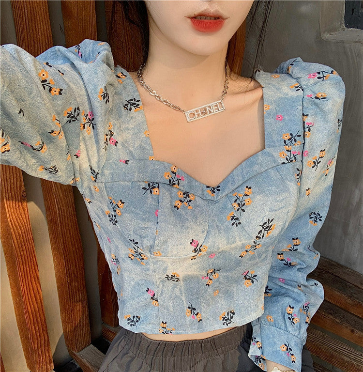 Short floral top