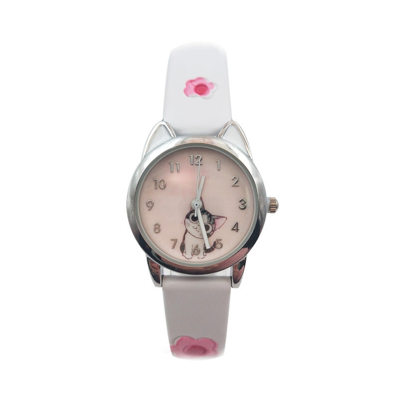 Cartoon little cute cat watch