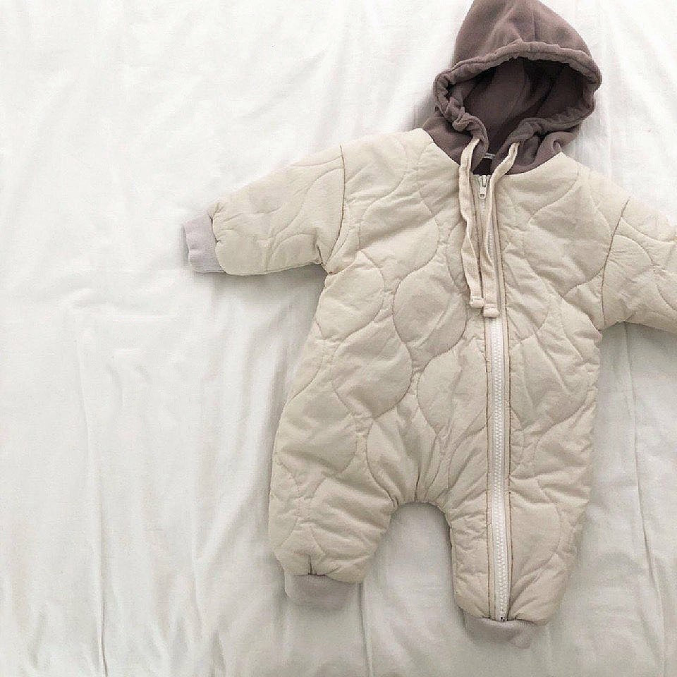 Baby Padded Quilted Kumpsuit Outing Clothes