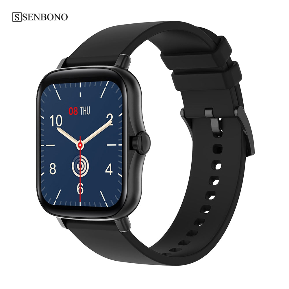 SENBONO Smart Watch Men IP67 Waterproof Clock Sports Supports 1.7'' Fitness Tracker PK P8 Women Smartwatch for IOS Android