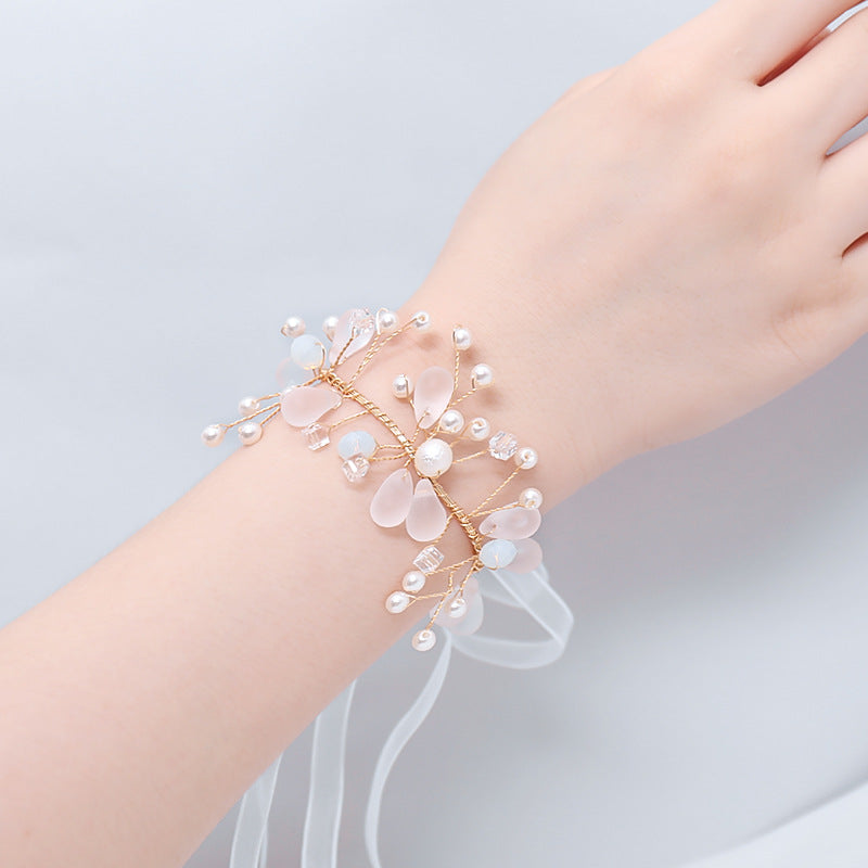 Super Fairy Sisters Children's Hand Flower Beautiful Bride Wedding Korean Style Sen Bracelet