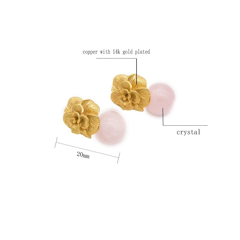 Pearl High-quality Jade European And American Retro Earrings