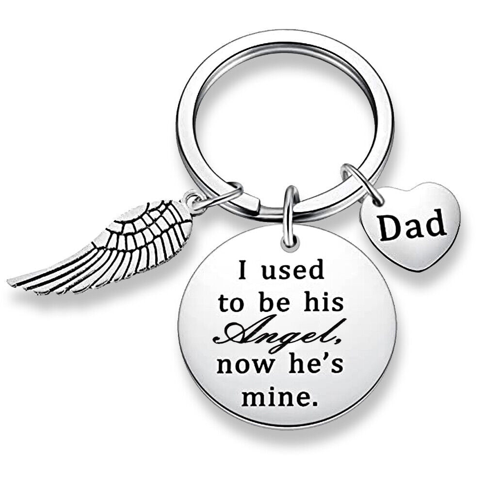 Dad Memorial Sympathy Gift Keychain For Loss Of Father Grandpa Boyfriend Husband