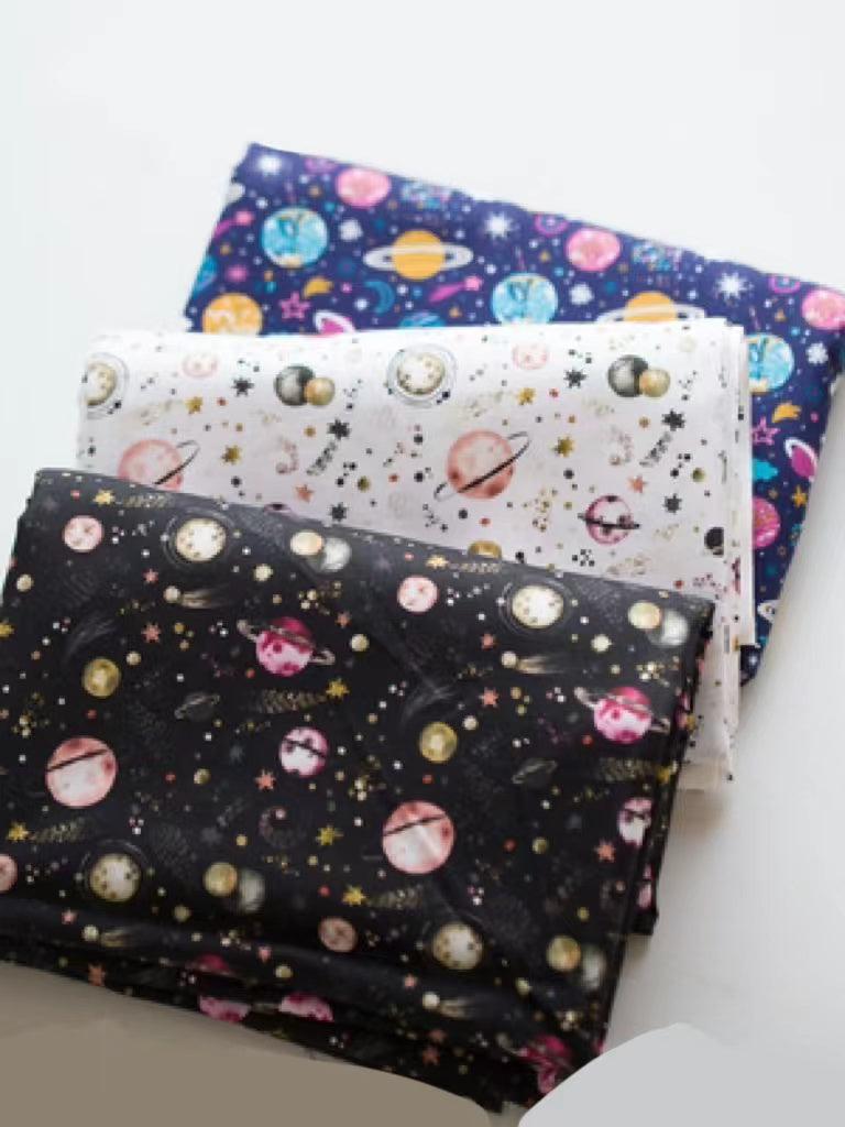 Digital Printed Patchwork Fabric Cotton Fabric Art Universe Starry Sky