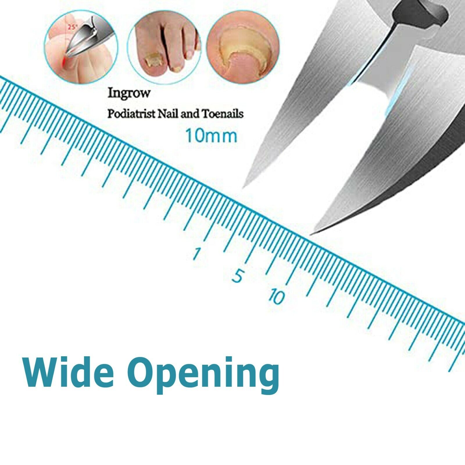 Toenail Clippers For Thick Ingrown Toe Nails Heavy Duty Precision Nail Scissor