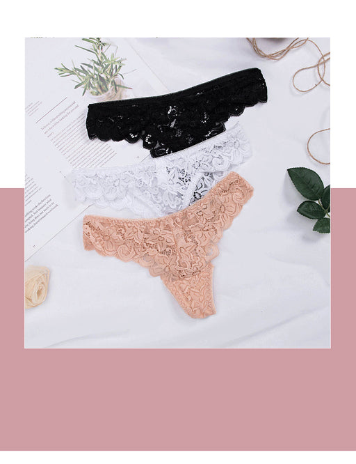 Anxuan New Low Waist Lace Underwear Women's Lace Low Waist Breathable Seamless Underwear For Women