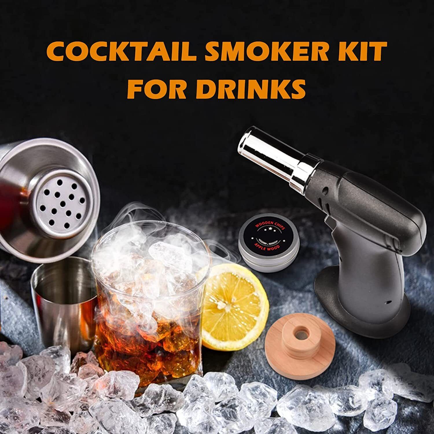 Cocktail Smoker Kit With Torch Bourbon Smoker Kit With Flavored Wood Smoker Chip