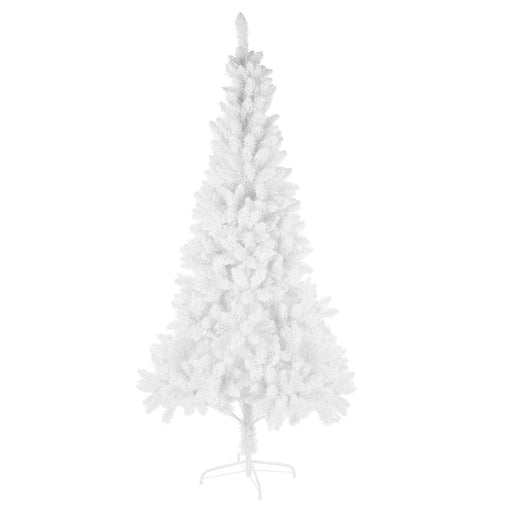 White Artificial Snow Flocked Christmas Tree, 7ft  Full Tree, With  Metal Stand