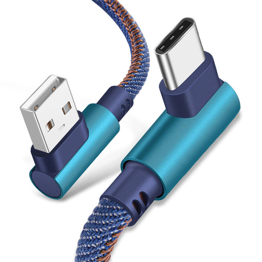 USB Type C 90 Degree Fast Charging usb c cable Type-c data Cord Charger usb-c For Samsung S8 S9 Note 9 8 Xiaomi mi8 mi6