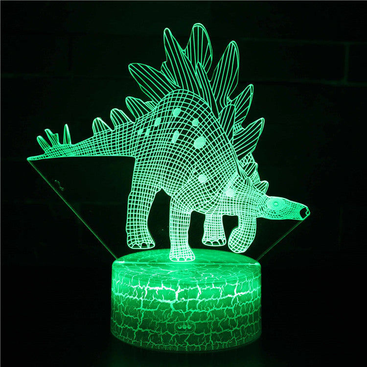 Dinosaur Series Touch Remote Control Creative 3D Desk Lamp Gift Led Seven Color Night Light