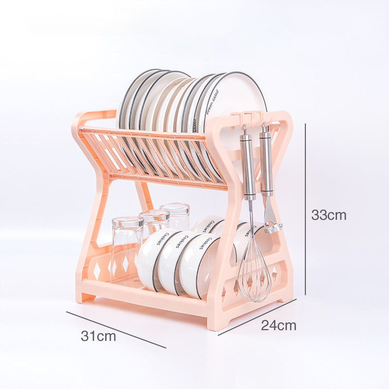 Multi-Functional Household Double-Layer Rack