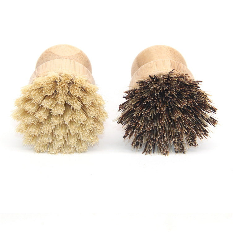 Kitchen Cleaning Brush Sisal Palm Nanzhu Short-Handled Round Dish Brush Dishwashing Pot Brushing Pot Washing Pot Special Brush