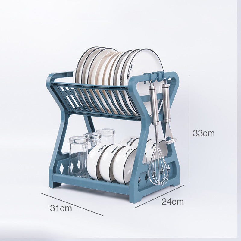 Multi-Functional Household Double-Layer Rack