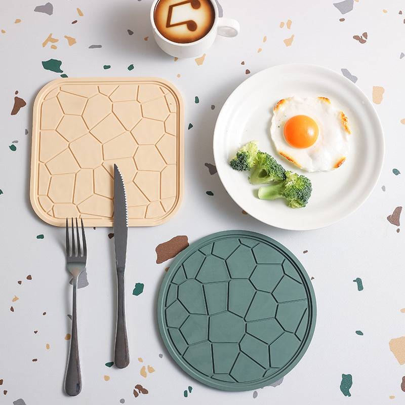 New Anti-Scalding Heat-Insulating Table Mat Kitchen Thickened Plate Mat Dish Plate Mat Tea Table Non-Slip Heat-Insulating Coaster